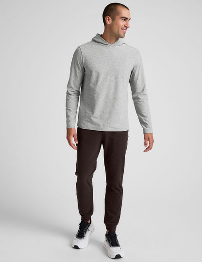Beyond Yoga Men's Slim Fit Zipper Pocket Spacedye Jogger - Dark Chocolate