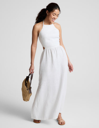 Beyond Yoga SoftWash Linen Halter Dress