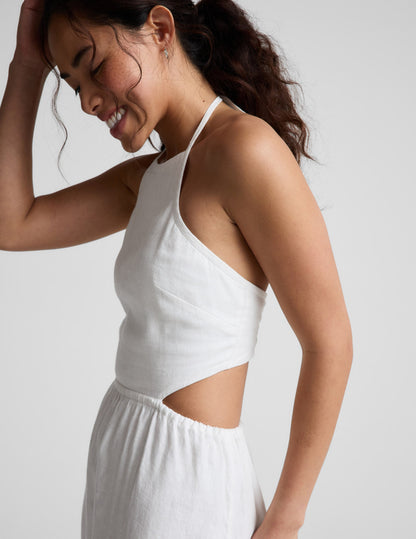 Beyond Yoga SoftWash Linen Halter Dress