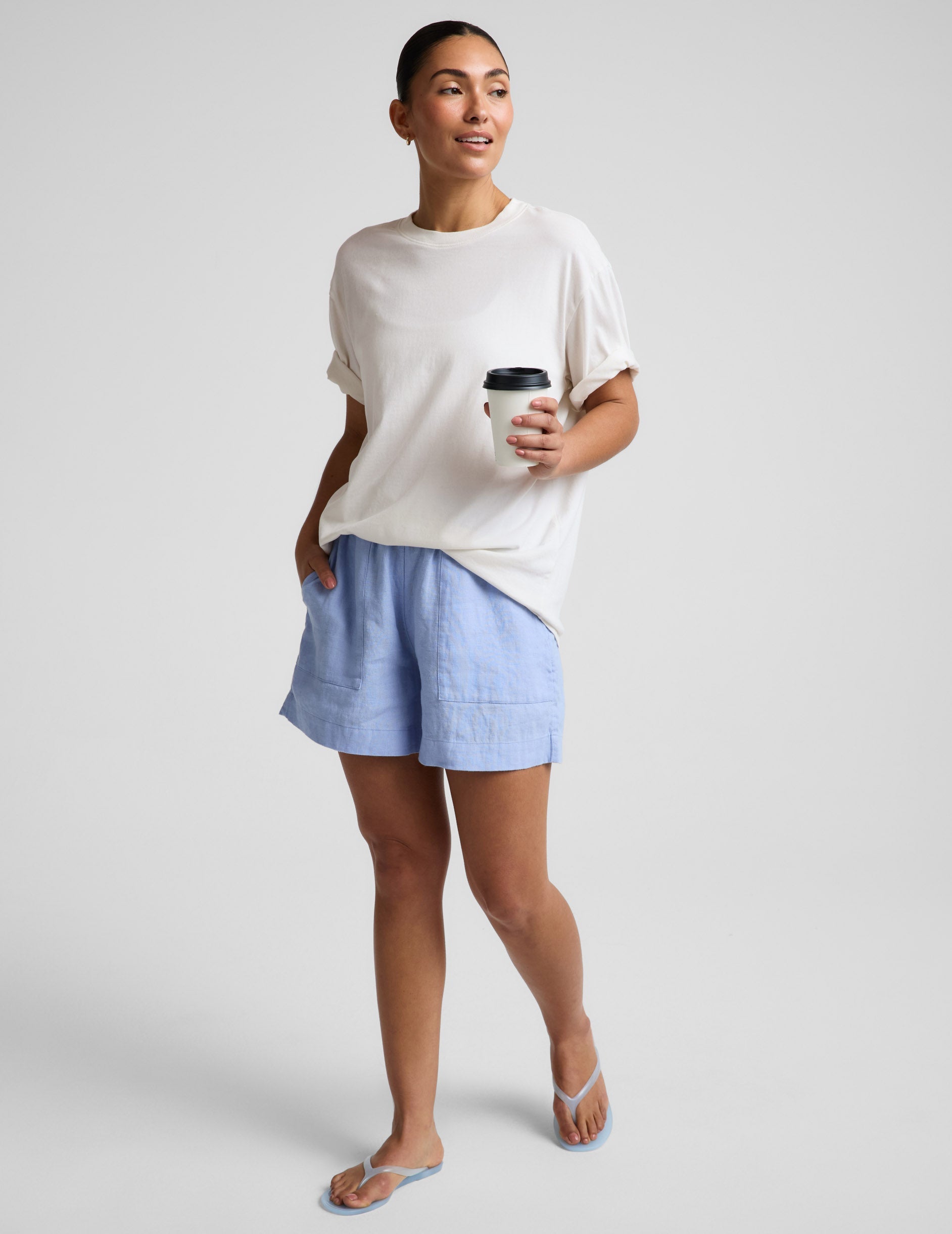 Beyond Yoga Women's SoftWash Shorts - Pastel Periwinkle