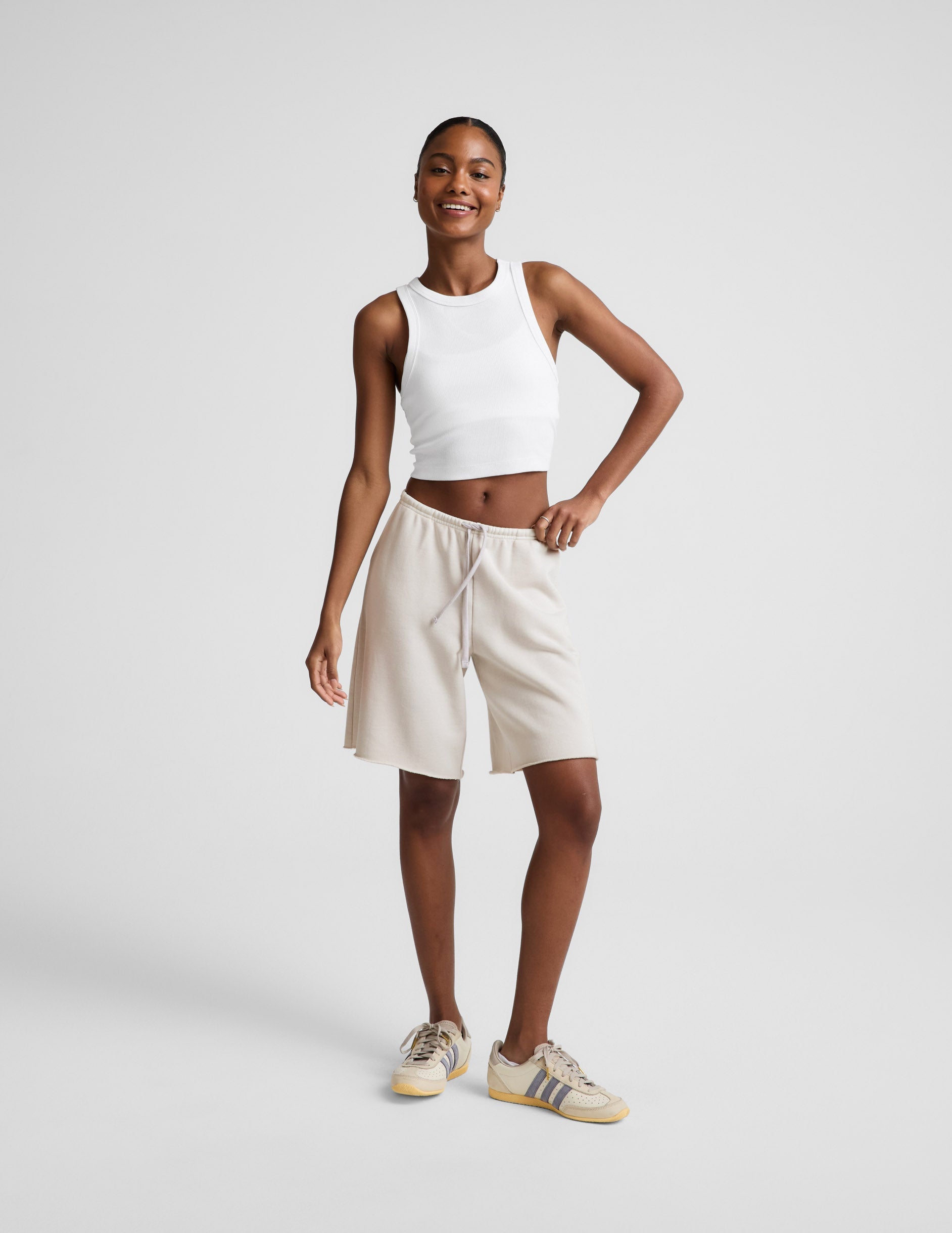 Beyond Yoga Women's Terry Fade Out Shorts - Vintage White