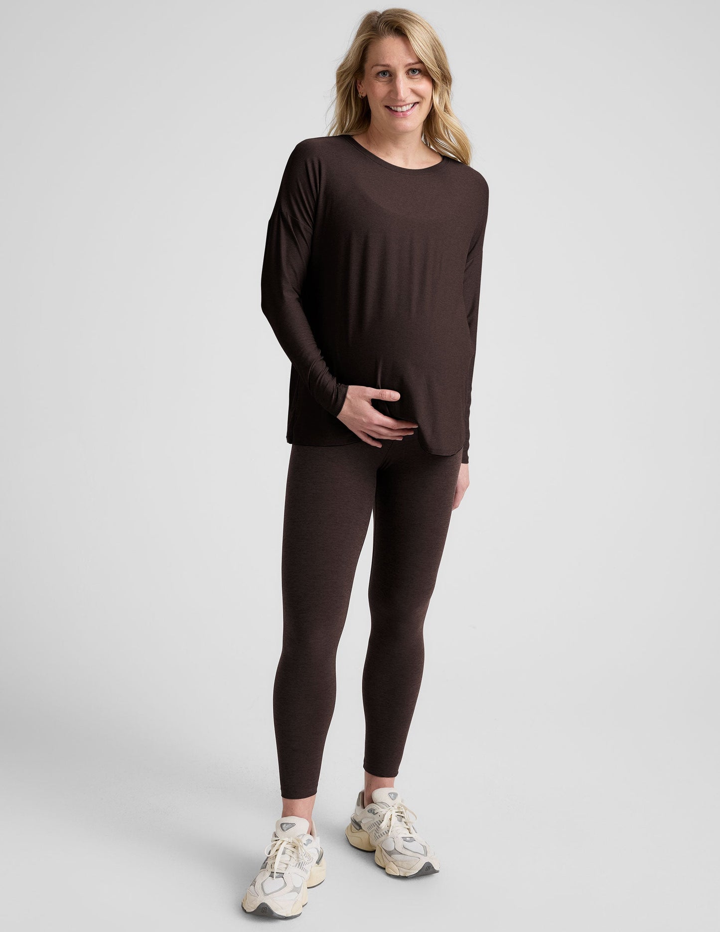 Beyond Yoga Featherweight Feels Like Home Long Sleeve Maternity Top