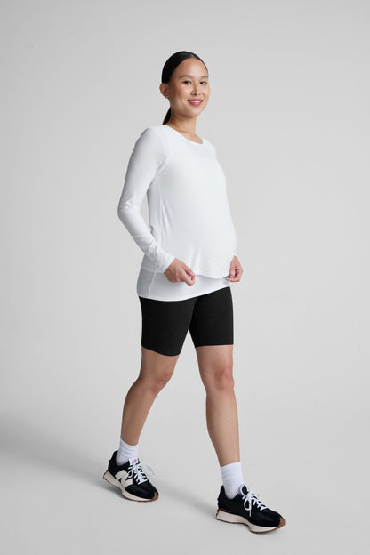 Beyond Yoga Featherweight Under Wraps Nursing Overlap Long Sleeve Tee