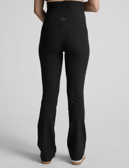 Beyond Yoga Maternity High Waisted Spacedye Flare Pants - Black