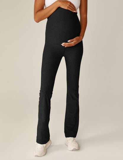 Beyond Yoga Maternity High Waisted Spacedye Flare Pants - Black