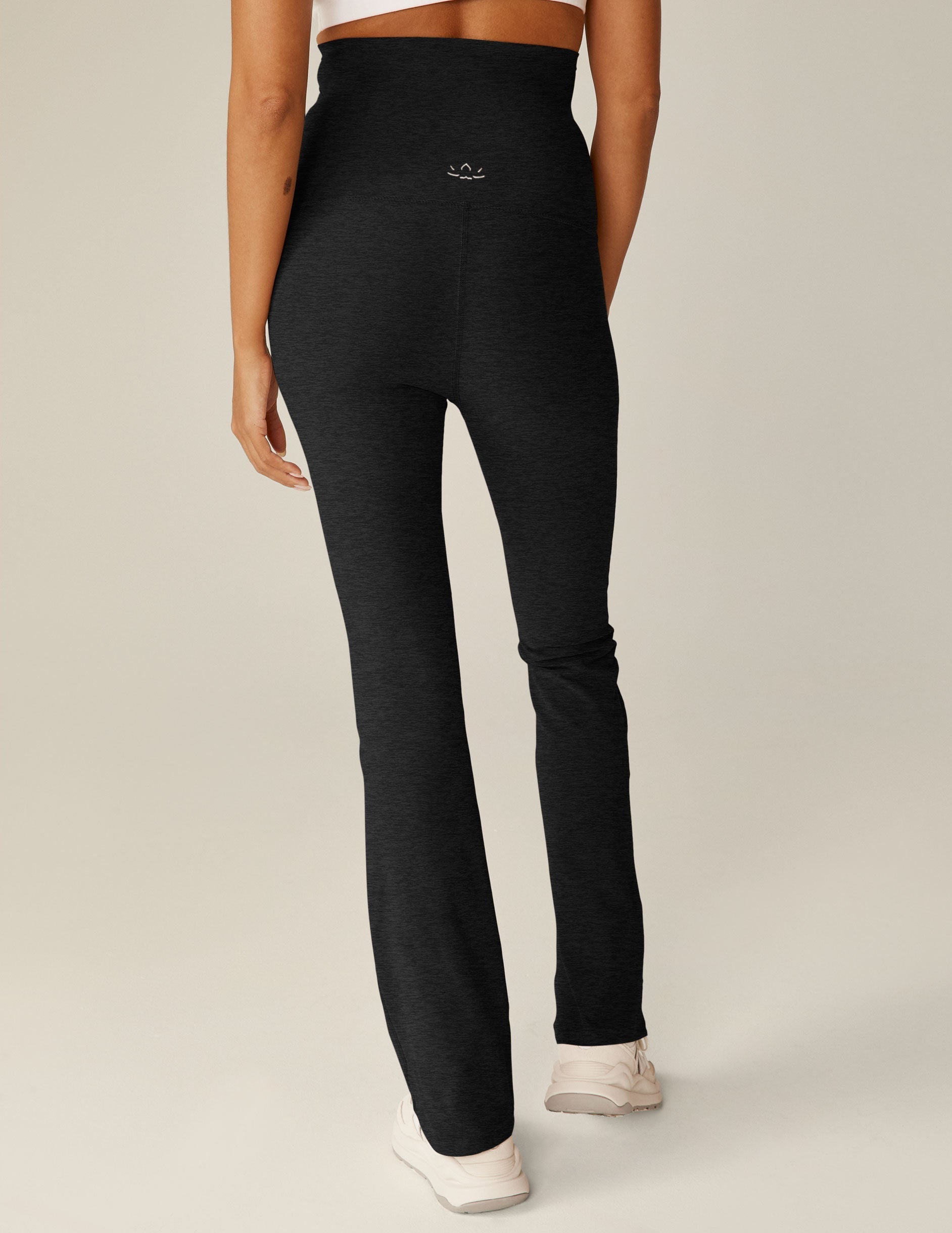 Beyond Yoga Maternity High Waisted Spacedye Flare Pants - Black