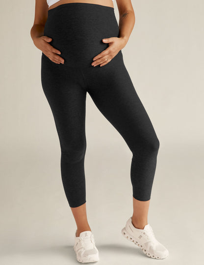 Beyond Yoga Maternity Spacedye Love The Bump Capri Legging - Darkest Night
