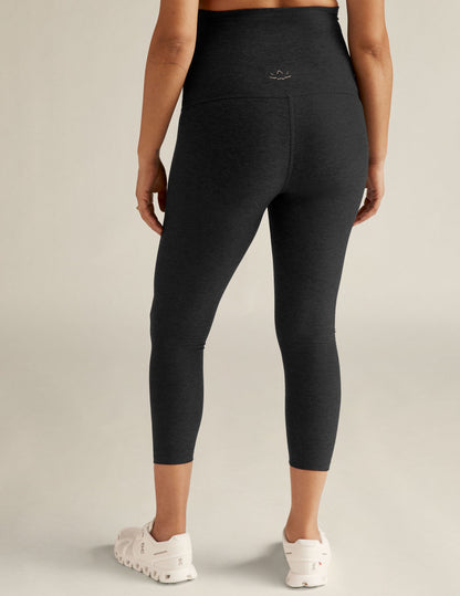 Beyond Yoga Maternity Spacedye Love The Bump Capri Legging - Darkest Night