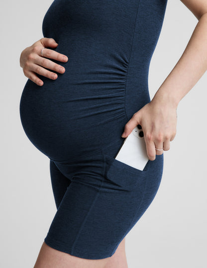 Beyond Yoga Spacedye Movin Mama Maternity Biker Jumpsuit
