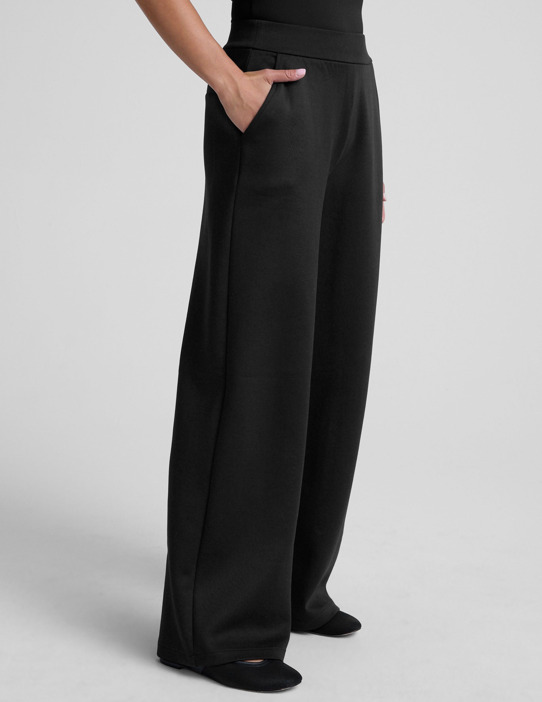 Beyond Yoga Wide Leg Elastic Waist In The Flow Pant - Black