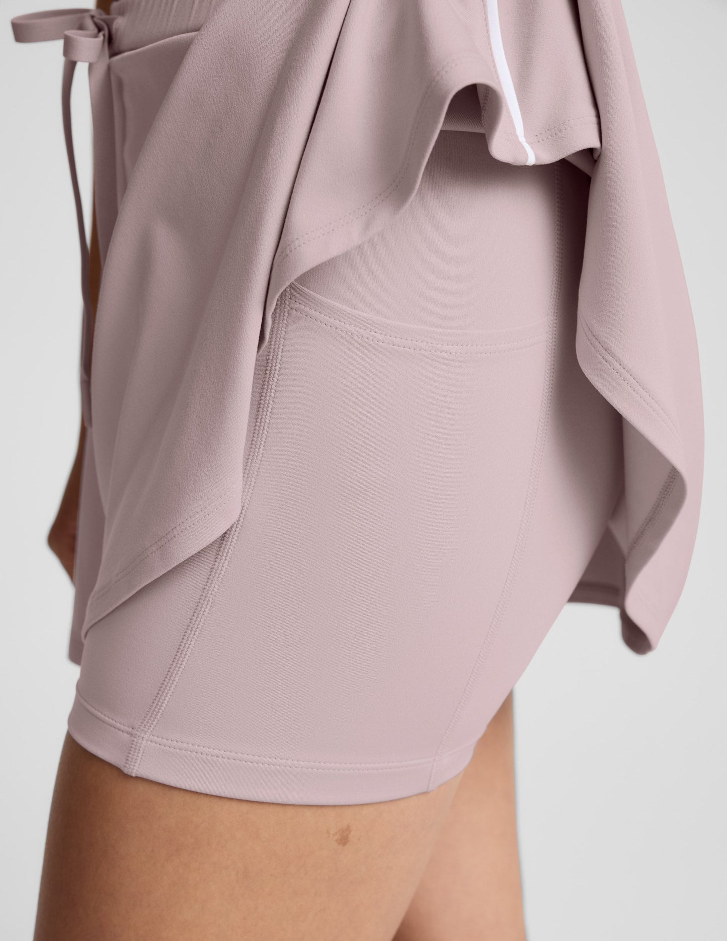 Beyond Yoga Drawcord Mini Tennis Skirt Sport Active - Blush Pink