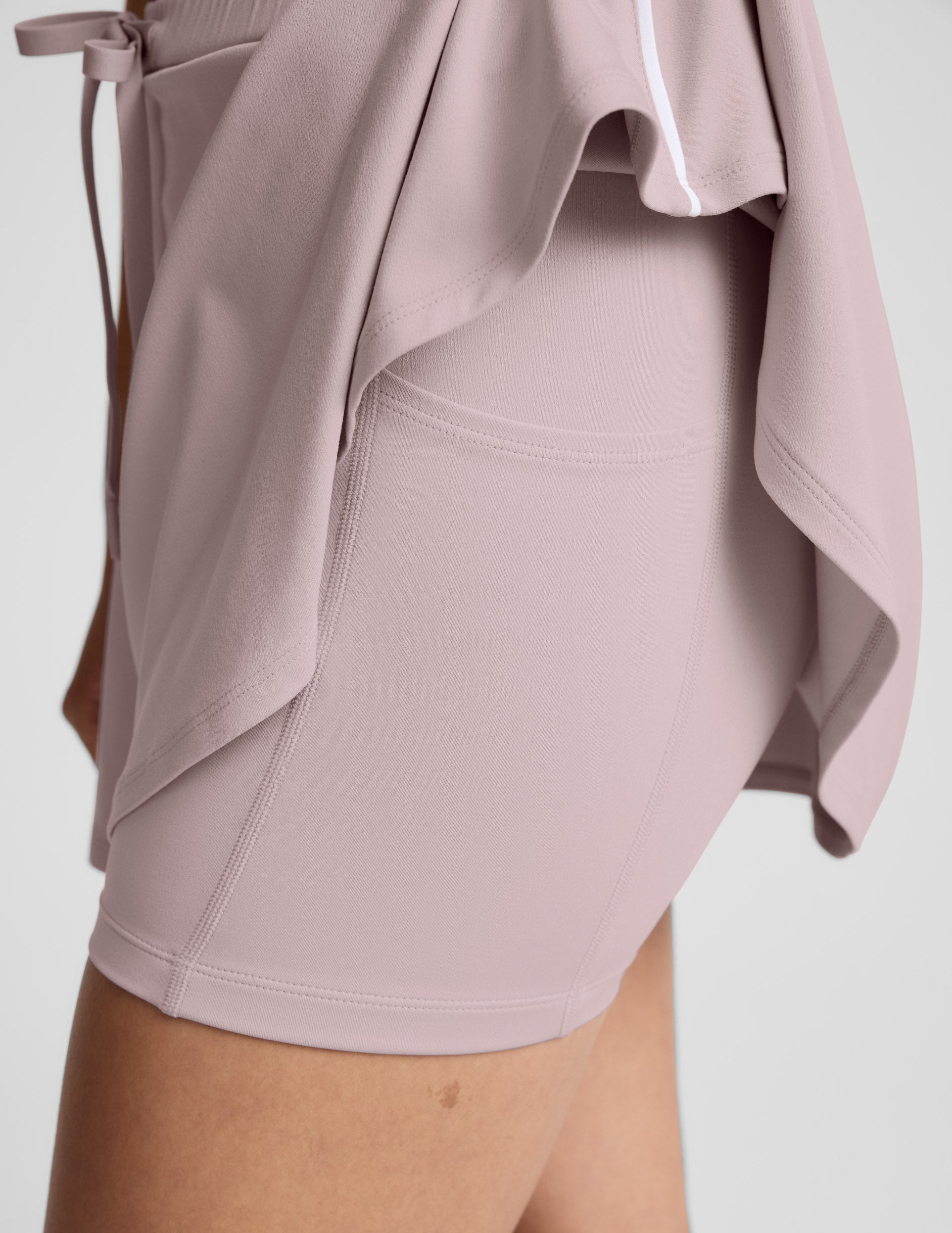 Beyond Yoga Drawcord Mini Tennis Skirt Sport Active - Blush Pink