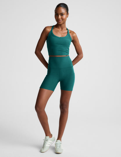 Beyond Yoga Women's 5" Spacedye Shorts - Teal Sea Heather