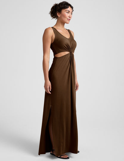 Beyond Yoga Maxi Around The World Front Twist Dress