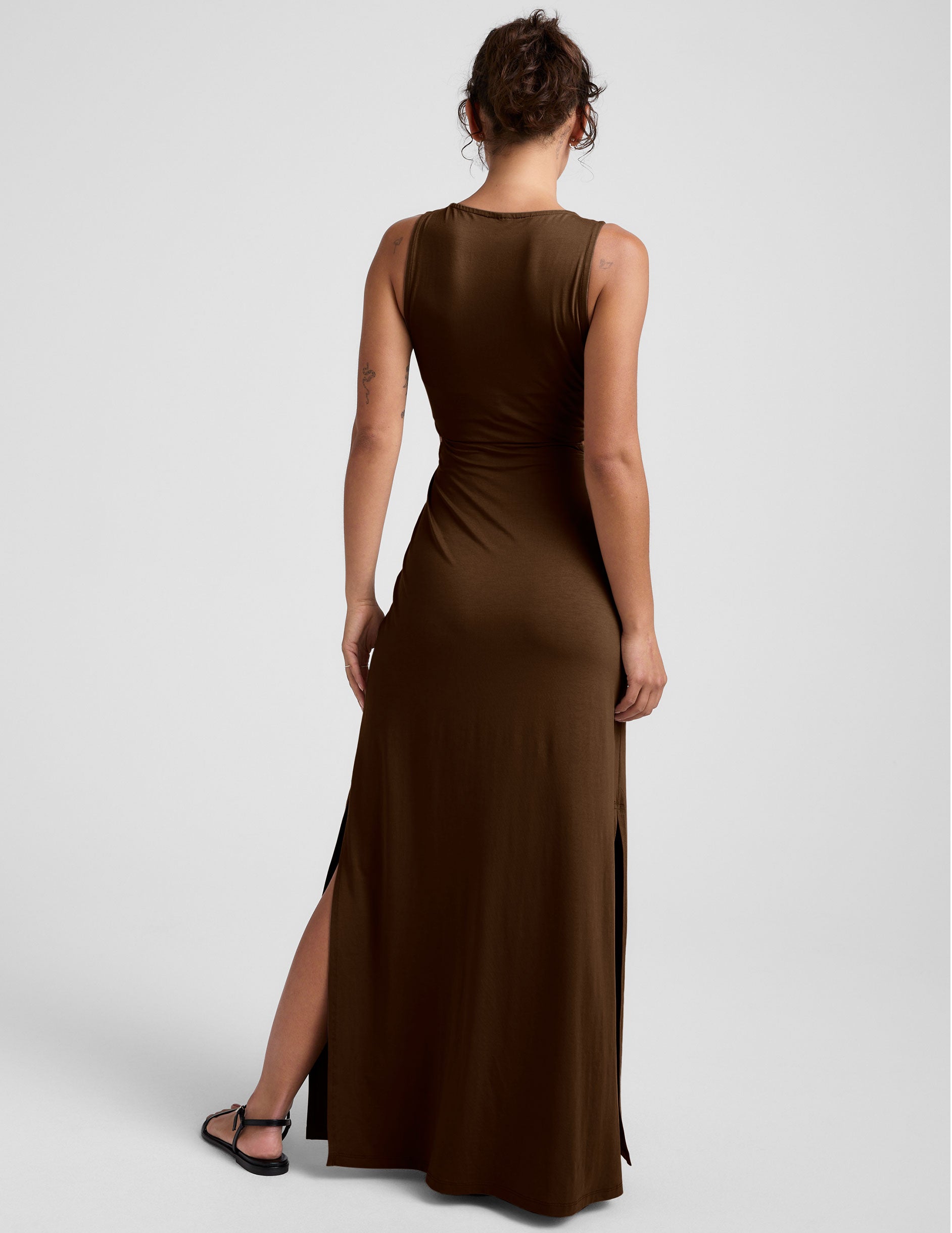 Beyond Yoga Maxi Around The World Front Twist Dress