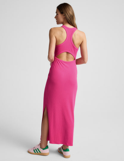 Beyond Yoga Ribbed High Neck Maxi Dress