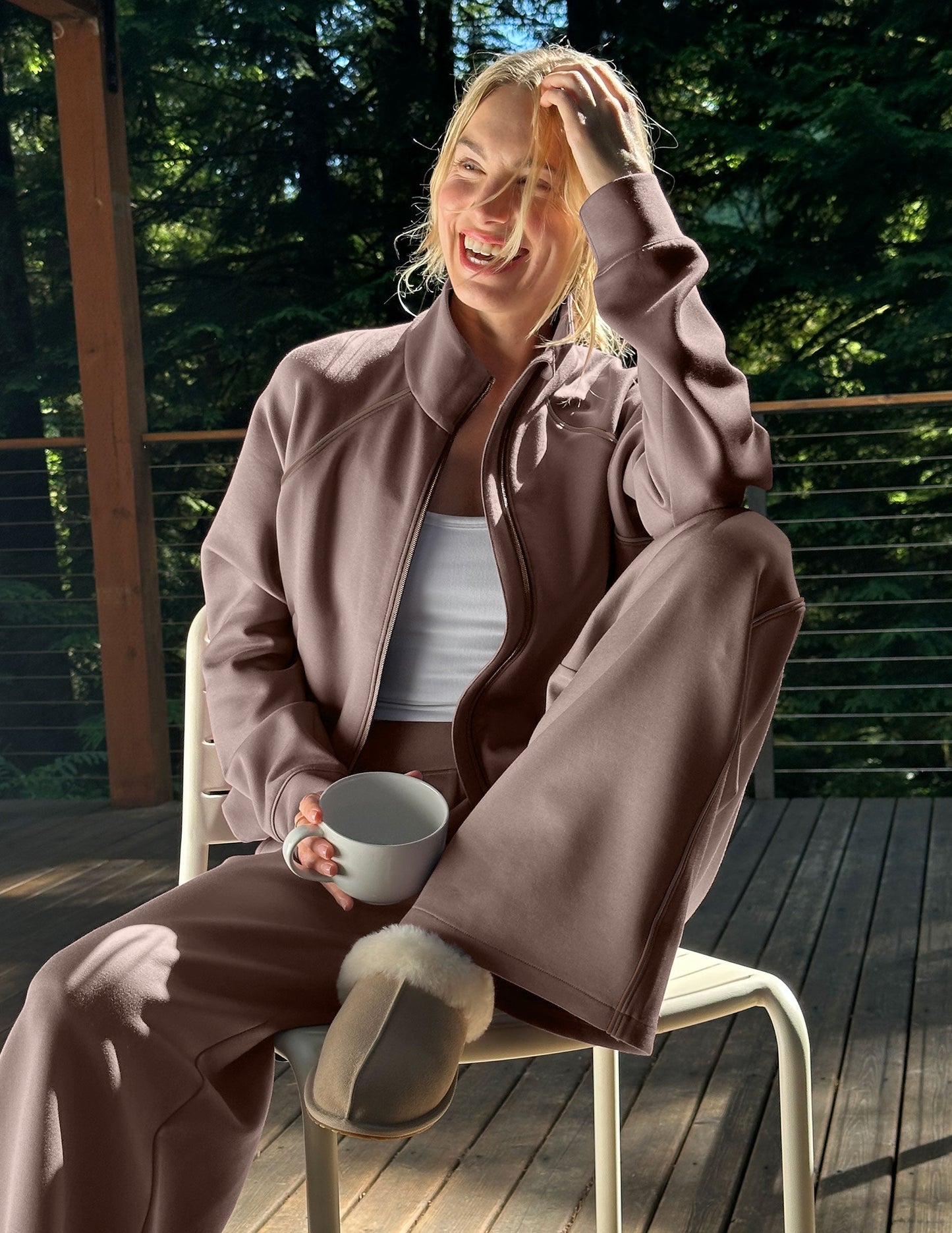 Beyond Yoga In The Flow Bomber Jacket