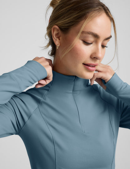 Beyond Yoga Pacer Fleece-Backed 1/4 Zip Pullover