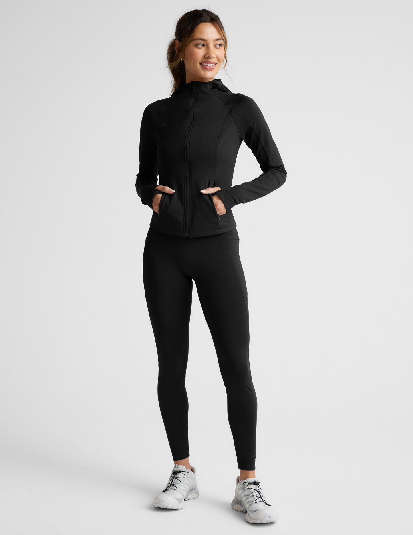Beyond Yoga Pacer Fleece-Backed Full Zip Jacket