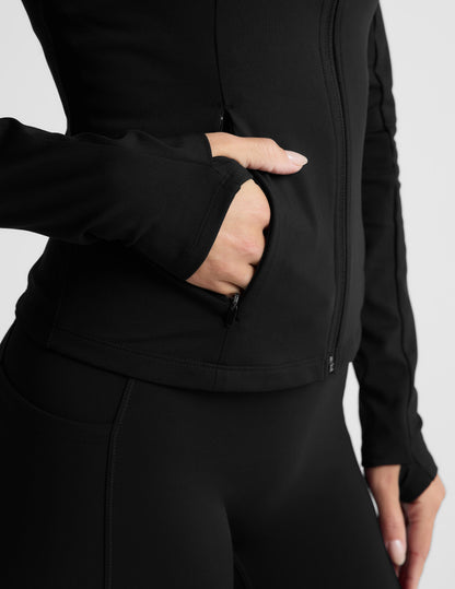 Beyond Yoga Pacer Fleece-Backed Full Zip Jacket