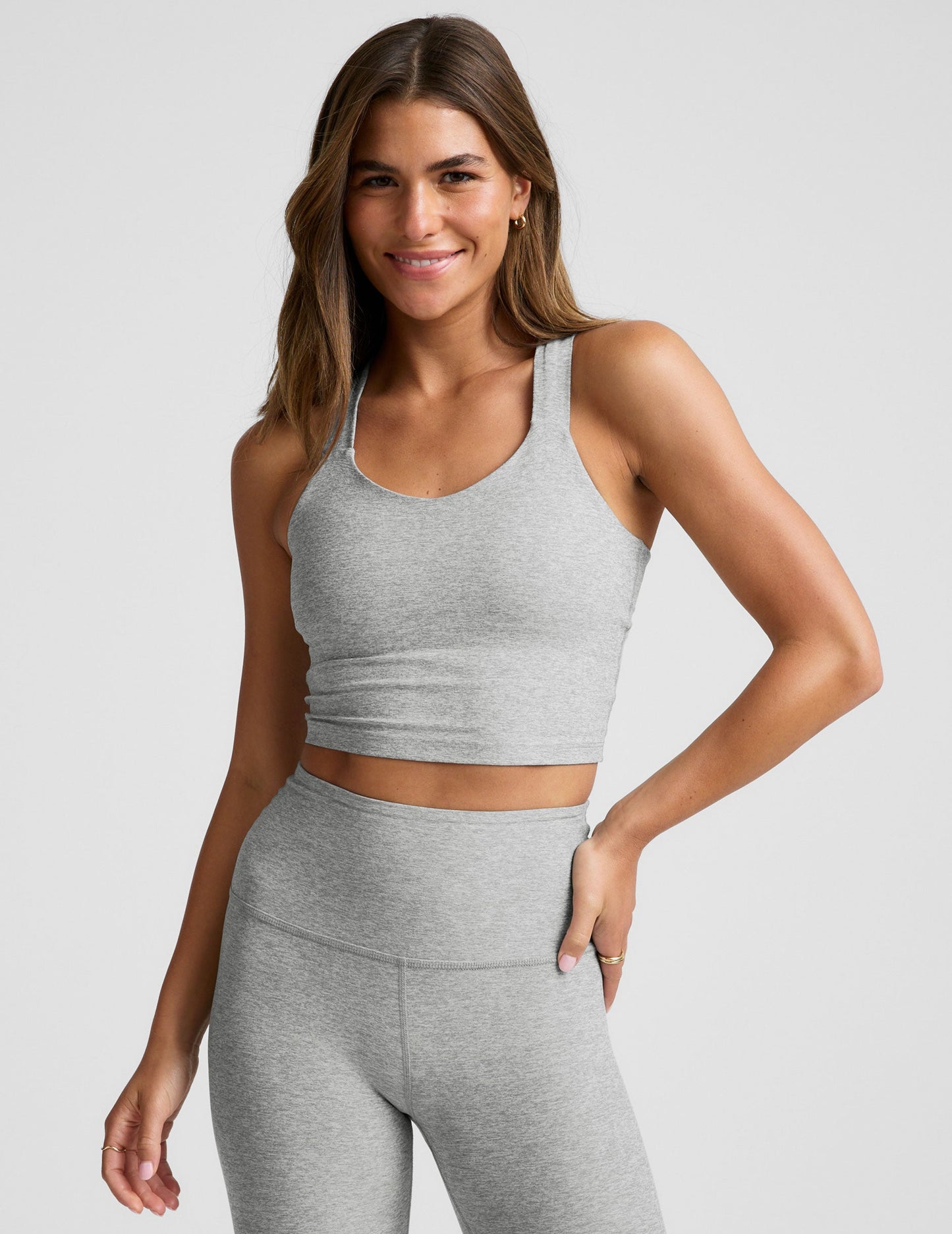 Beyond Yoga Spacedye Twist Through Cropped Tank