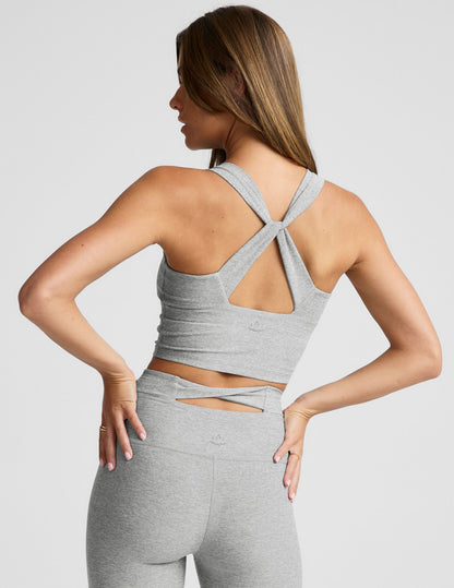 Beyond Yoga Spacedye Twist Through Cropped Tank