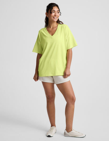 Beyond Yoga SoftKnit Better Than Ever Oversized V-Neck Cotton Tee