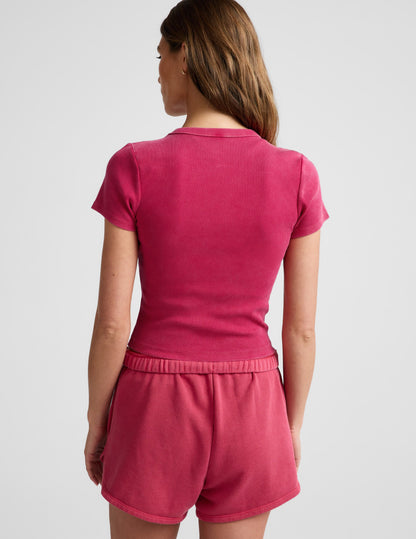 Beyond Yoga On Repeat Rib Baby Tee