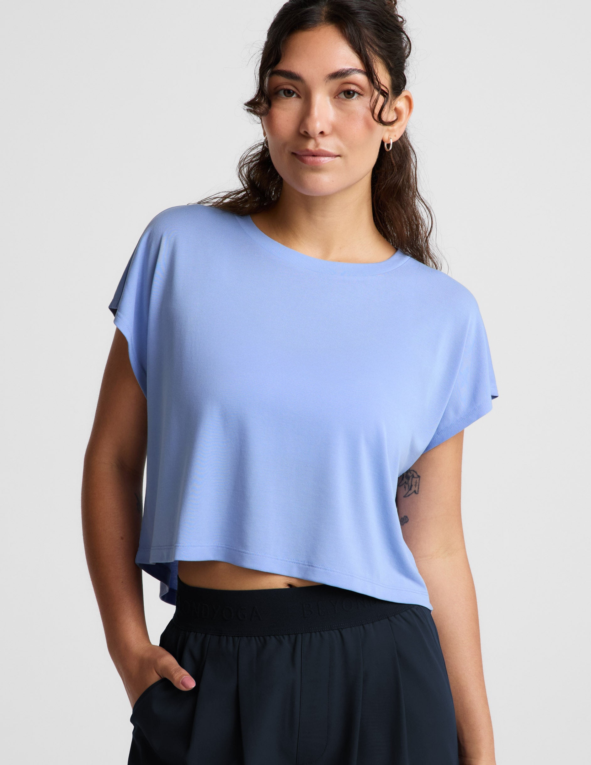 Beyond Yoga Studio Luxe Cropped Tee