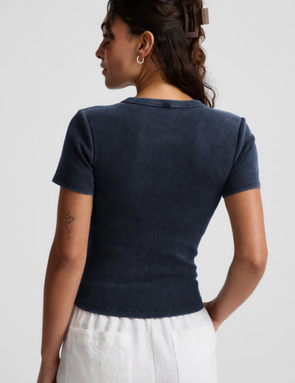 Beyond Yoga On Repeat Rib Baby Tee