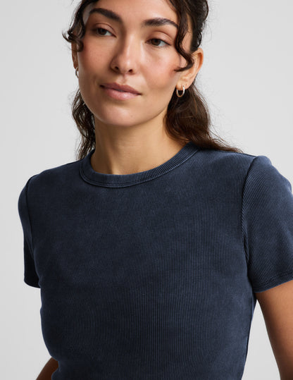 Beyond Yoga On Repeat Rib Baby Tee