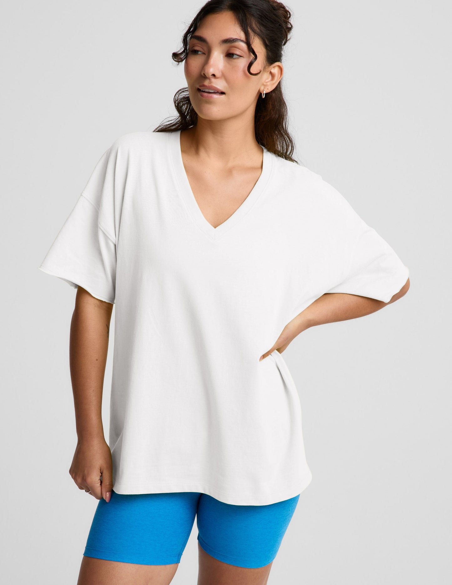 Beyond Yoga SoftKnit Better Than Ever Oversized V-Neck Cotton Tee