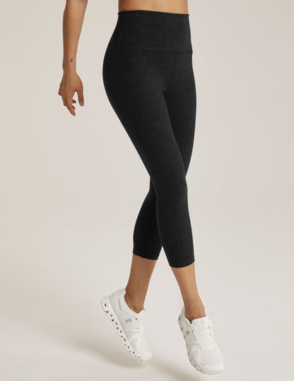 Beyond Yoga High Waisted Spacedye Capri Legging - Darkest Night