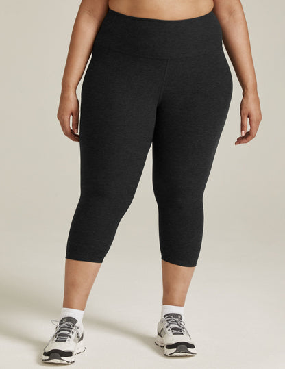 Beyond Yoga High Waisted Spacedye Capri Legging - Darkest Night