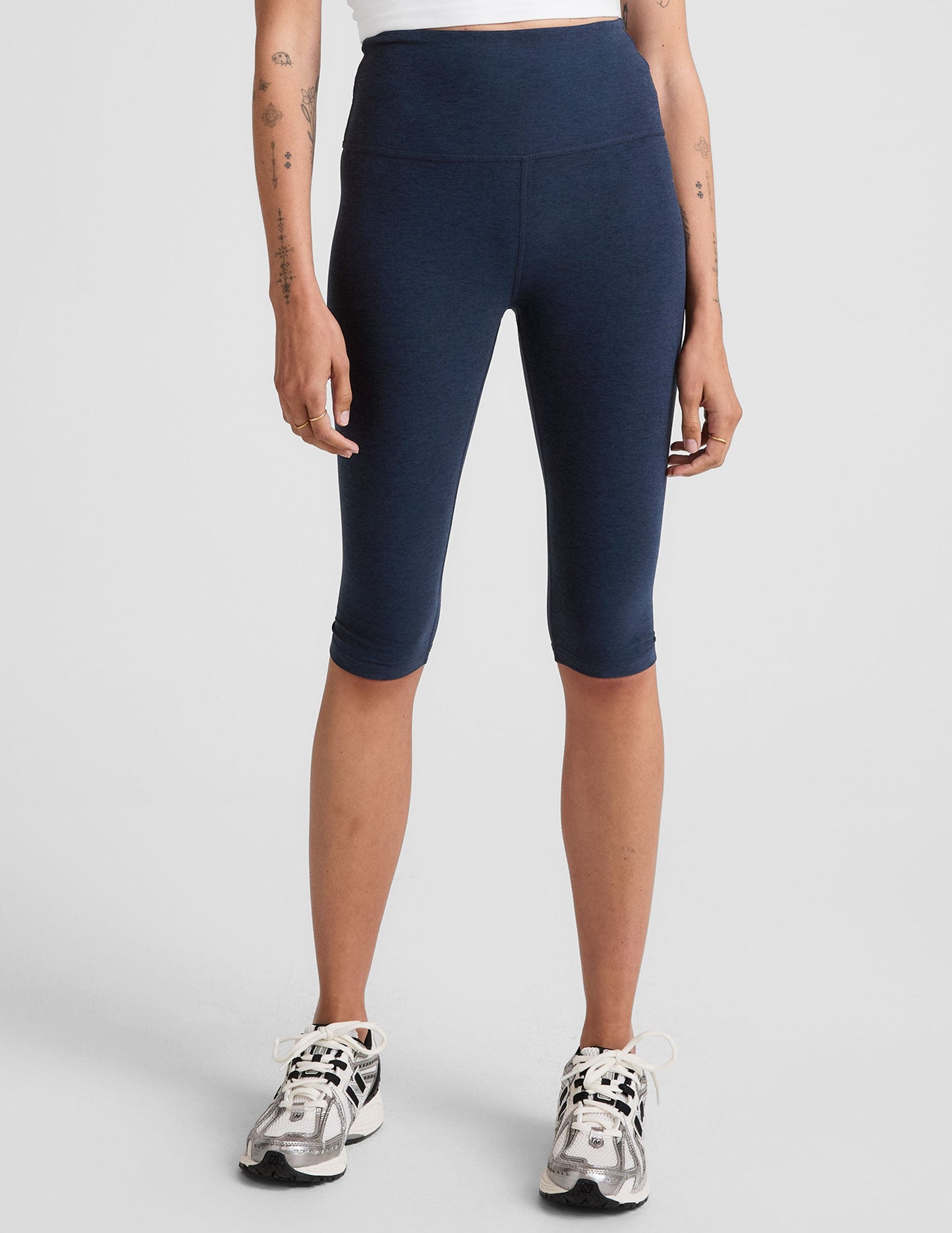 Beyond Yoga High Waisted Pedal Pusher Spacedye Legging - Nocturnal Navy