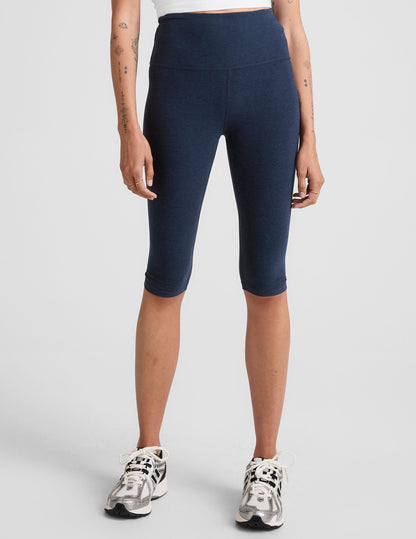 Beyond Yoga High Waisted Pedal Pusher Spacedye Legging - Nocturnal Navy