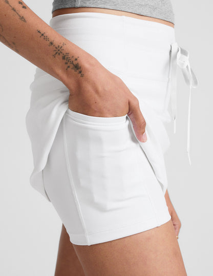 Beyond Yoga A-Line High Waisted Spacedye Skirt - Cloud White