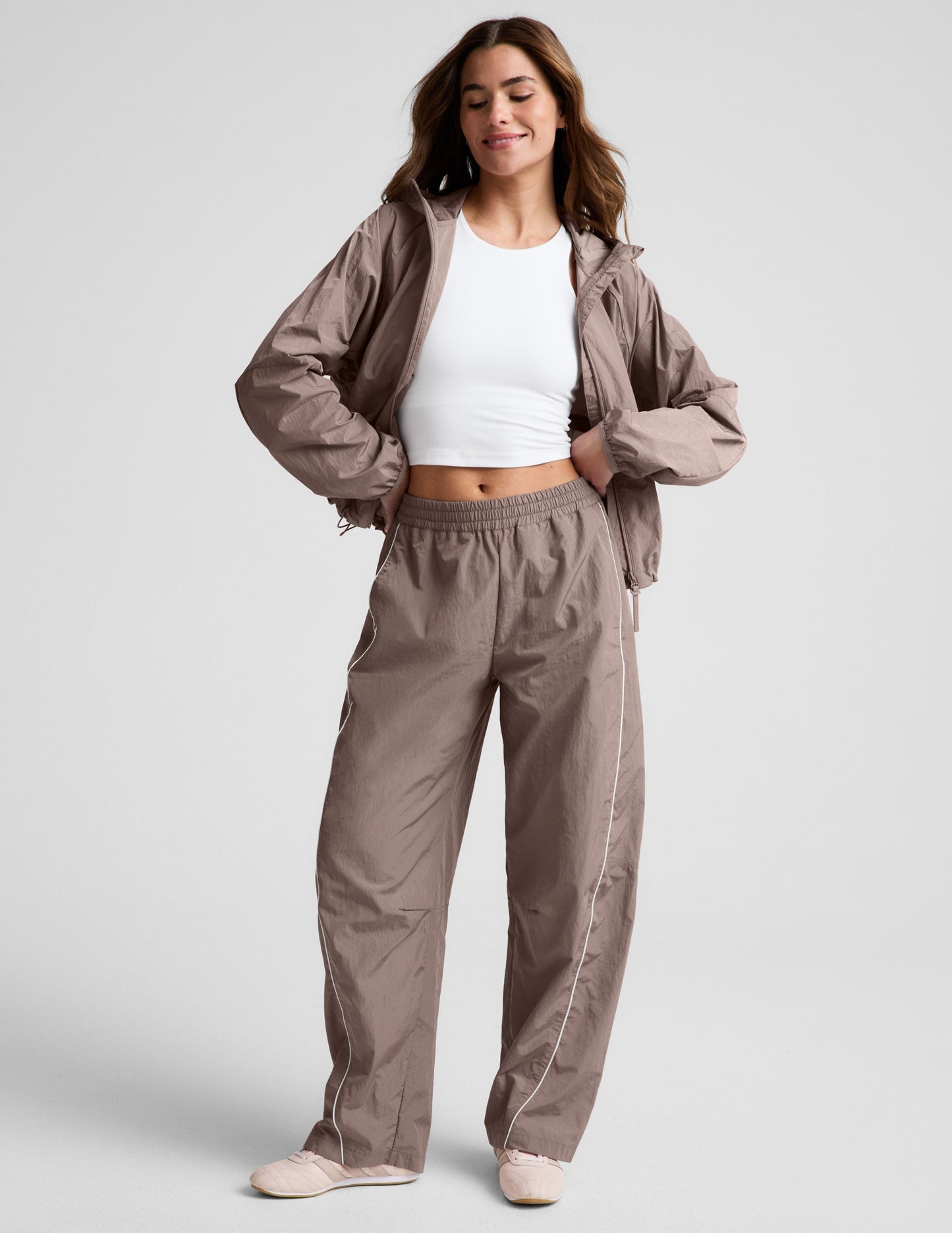 Beyond Yoga Barrel Leg Pull On Limitless Pant - Rosey Taupe