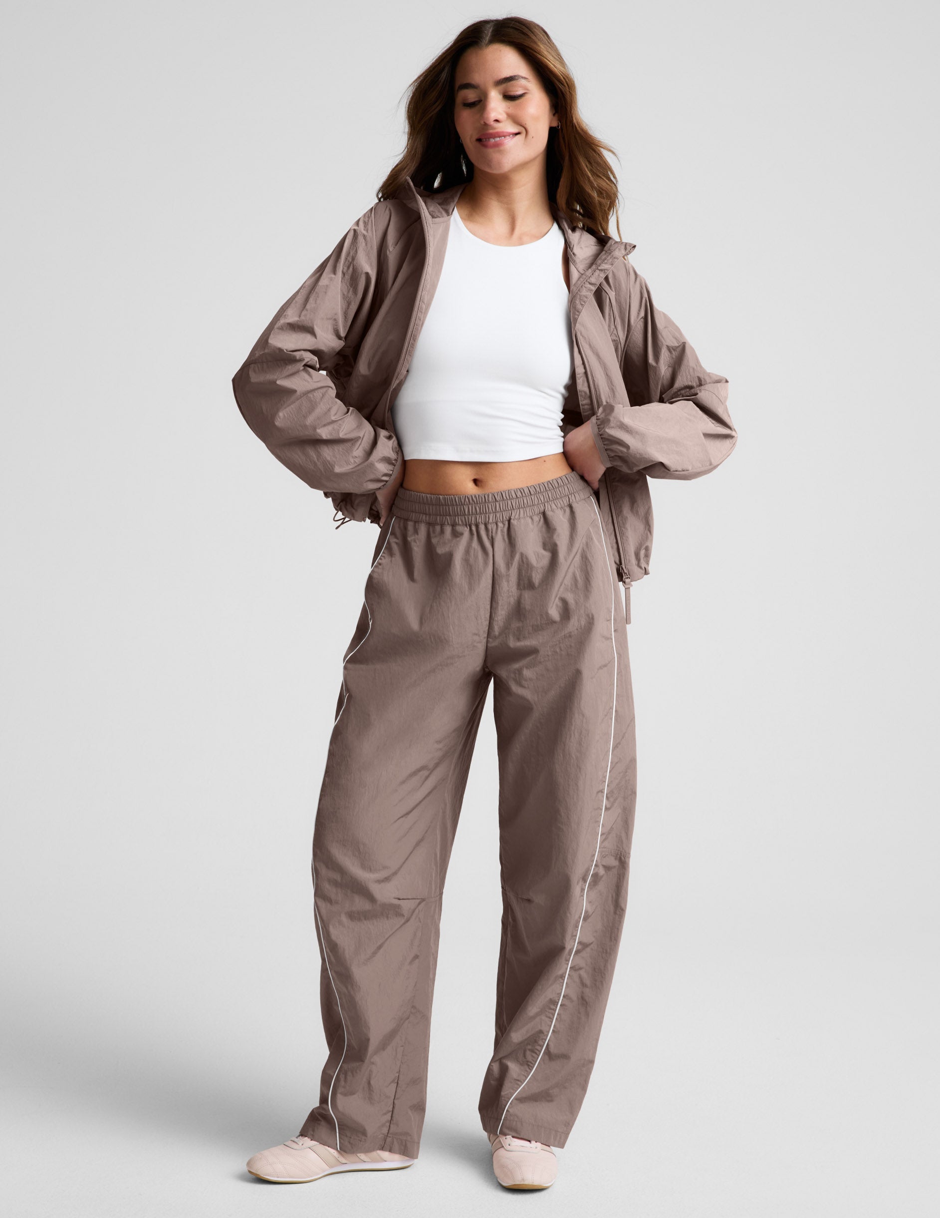 Beyond Yoga Barrel Leg Pull On Limitless Pant - Rosey Taupe