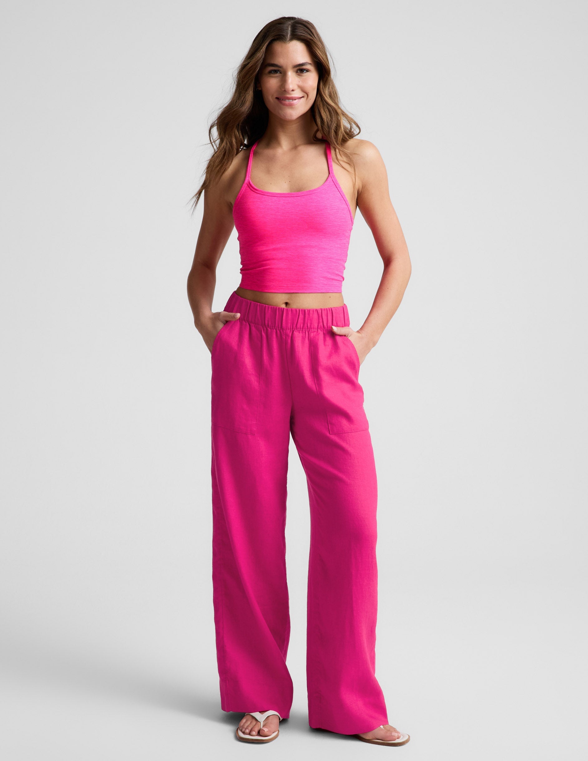 Beyond Yoga Wide Leg SoftWash Linen Easy Pants - Pink Glow
– Beyond Yoga