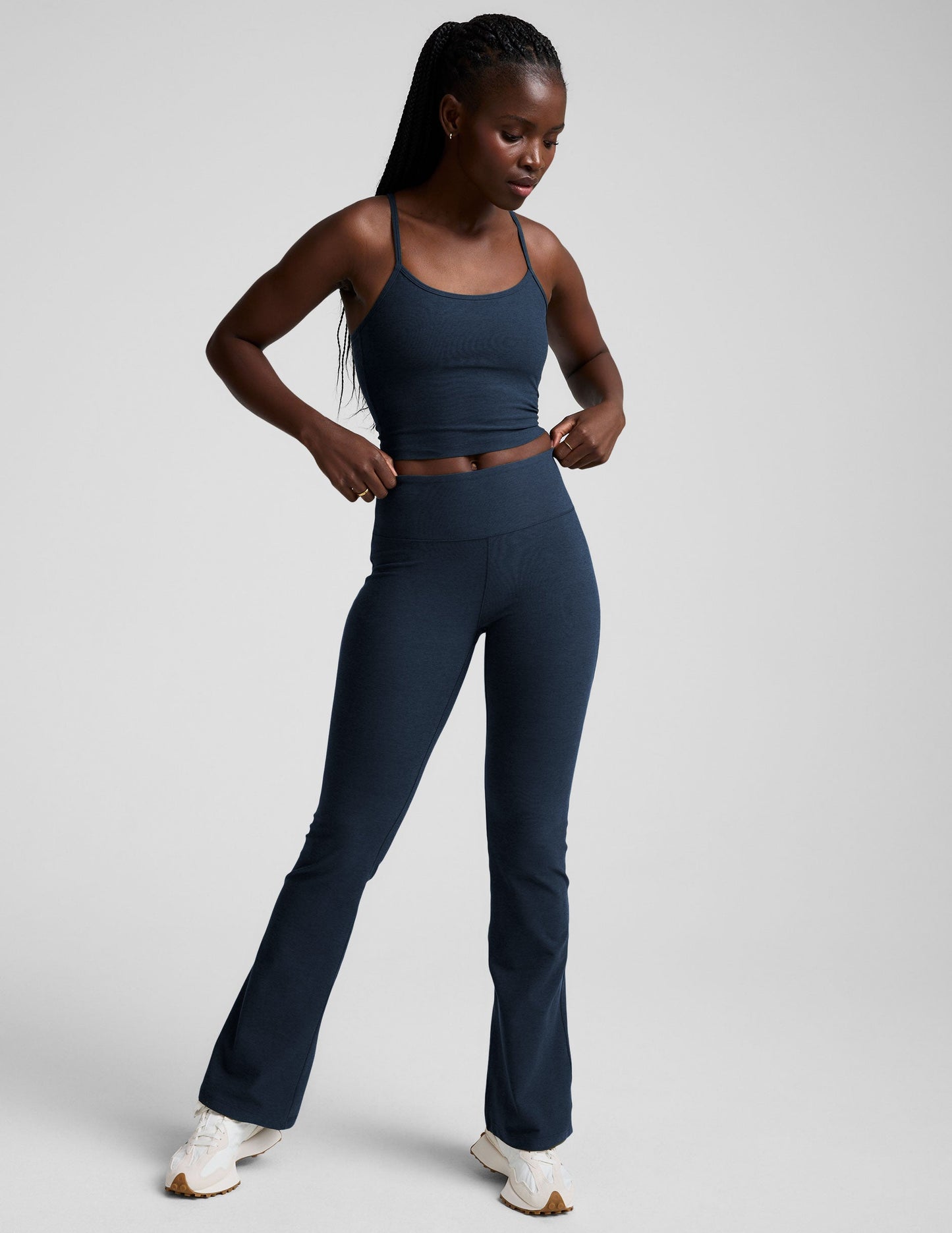 Beyond Yoga Mid-Rise Bootcut Spacedye Pants - Nocturnal Navy