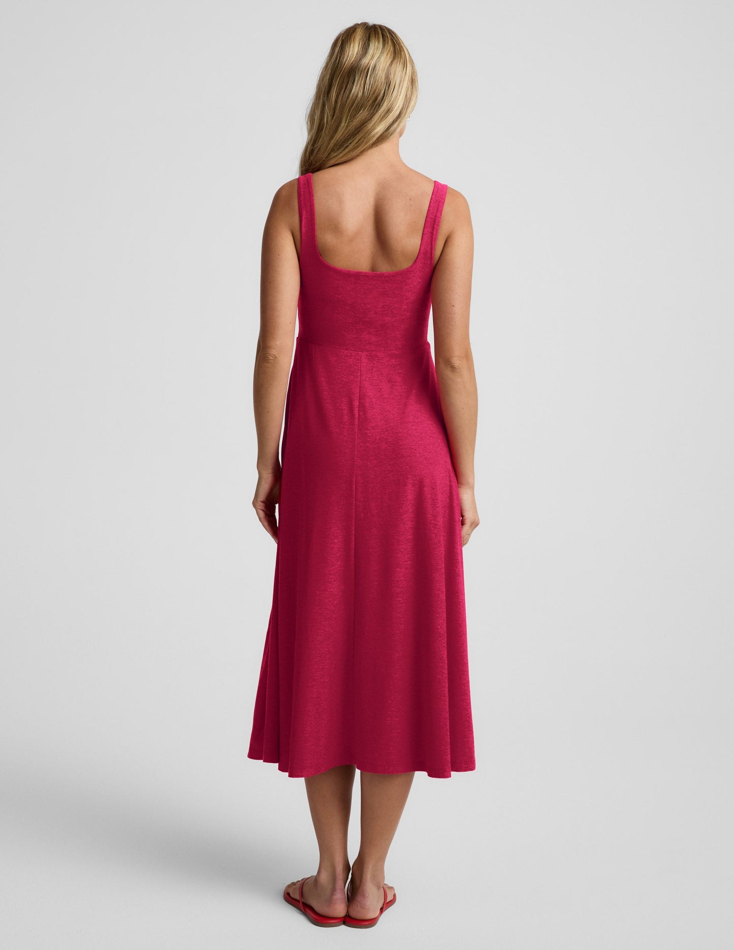 Beyond Yoga Featherweight At The Ready Square Neck Midi Dress