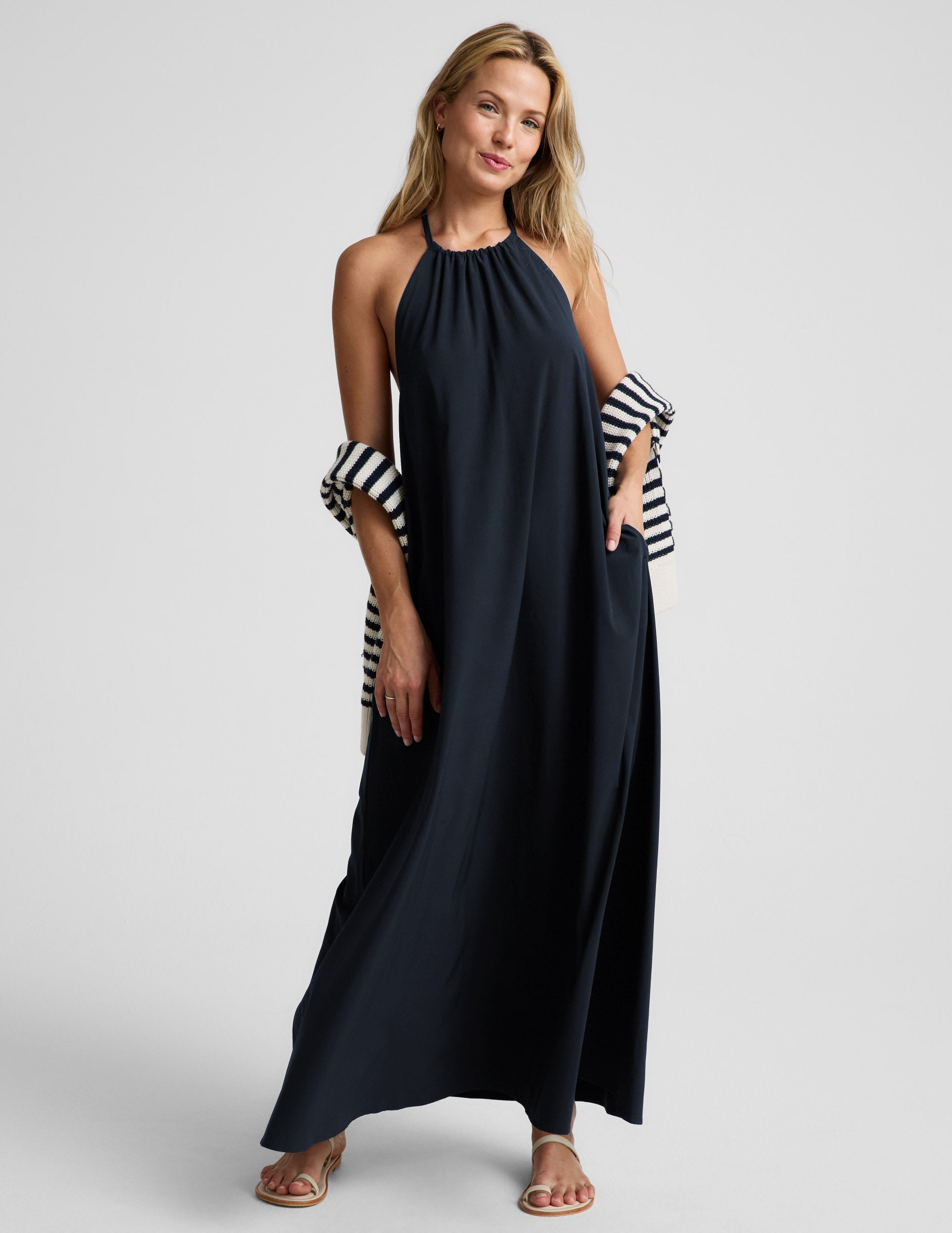 Beyond Yoga Go With The Flow Halter Dress