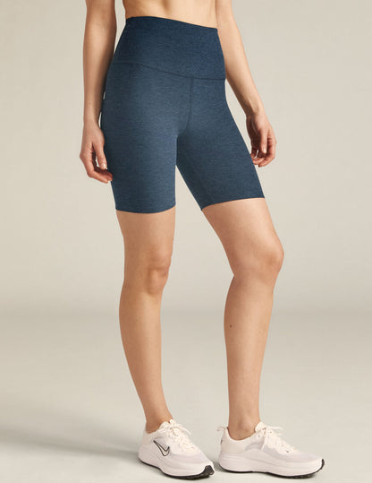 Beyond Yoga High Waisted 7" Spacedye Bike Shorts - Nocturnal Navy