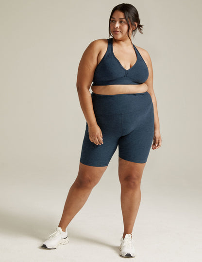 Beyond Yoga High Waisted 7" Spacedye Bike Shorts - Nocturnal Navy