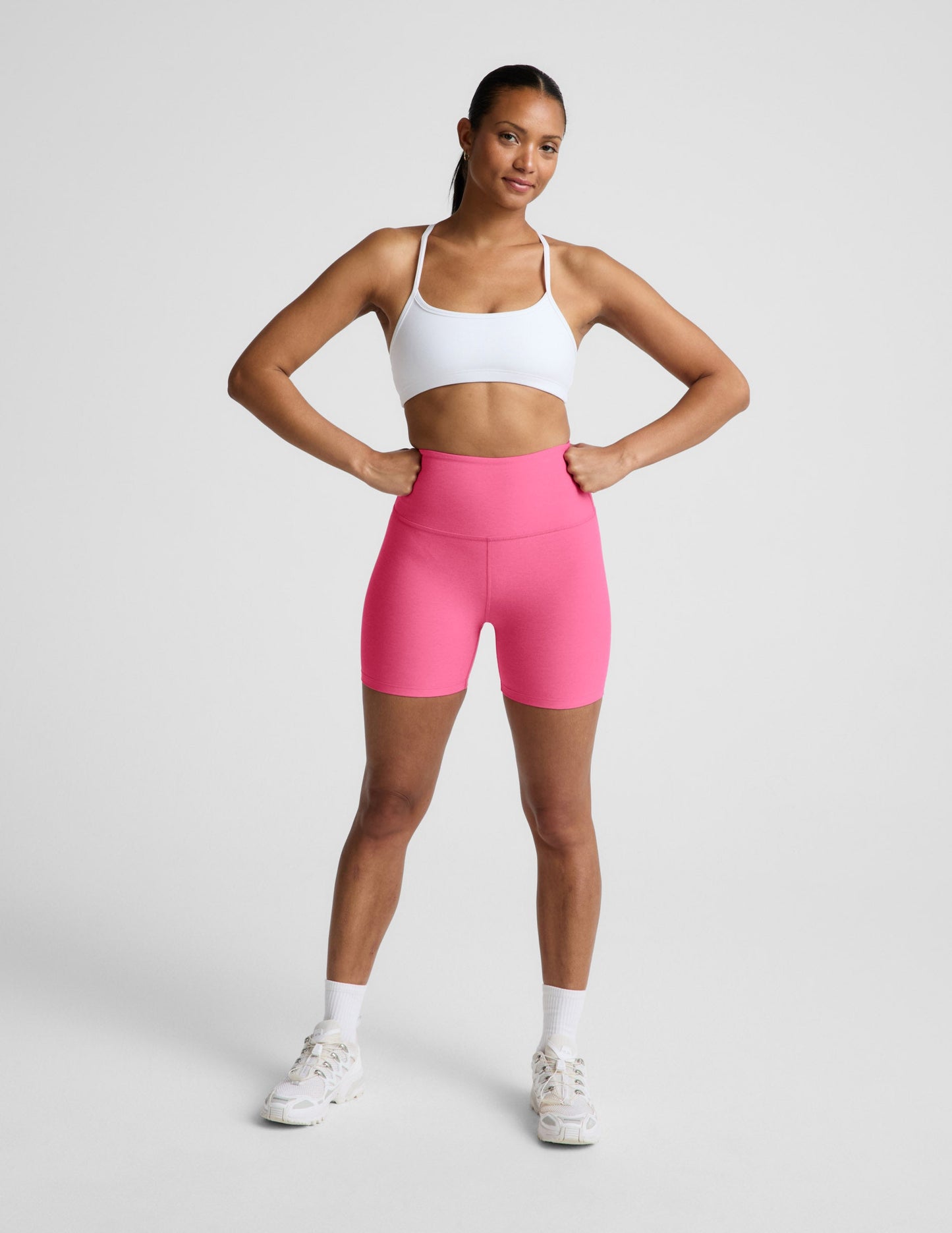 Beyond Yoga Women's High Waisted Spacedye Biker Shorts - Pink