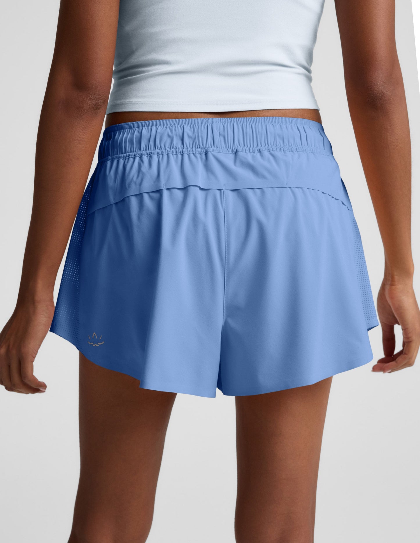 Beyond Yoga Women's Lined Running Solemate Shorts - Wild Flower Blue