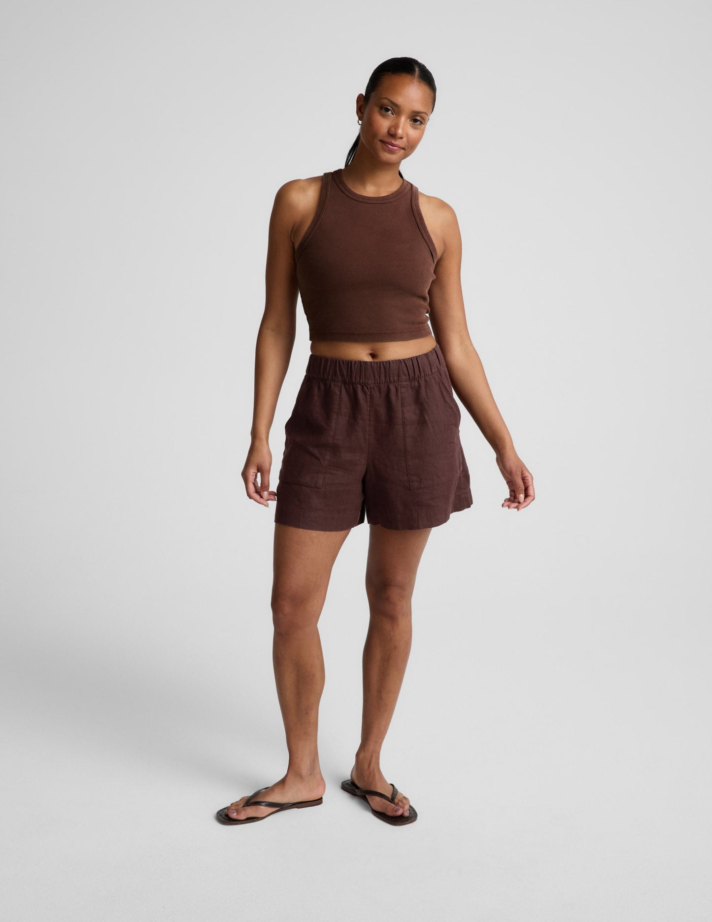 Beyond Yoga On Repeat Rib High Neck Cropped Tank
