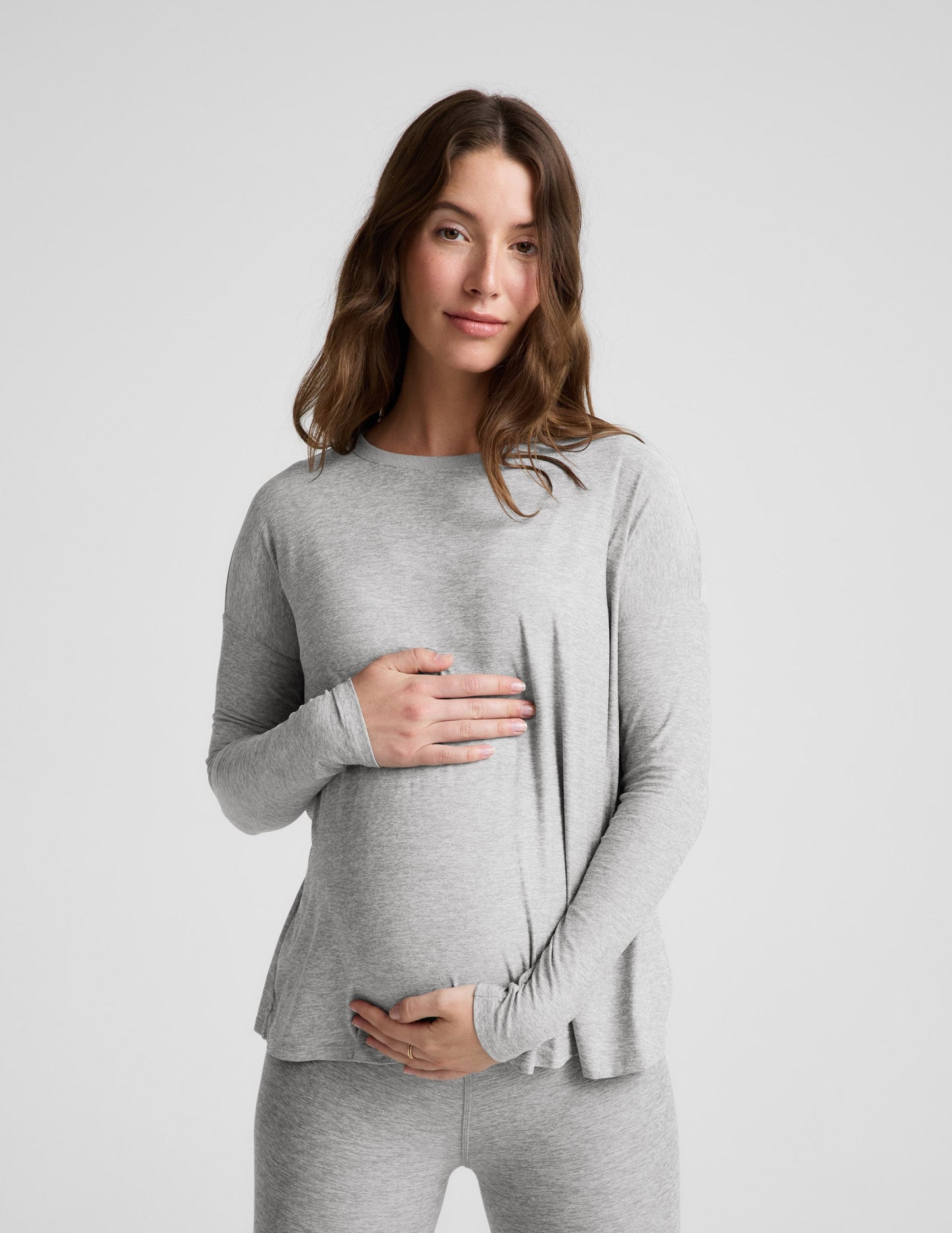 Beyond Yoga Featherweight Feels Like Home Long Sleeve Maternity Top