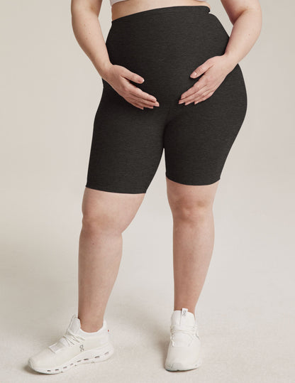 Beyond Yoga Women's Maternity Biker Spacedye Shorts - Darkest Night